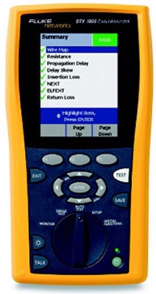 Кабельный и сетевой тестер Fluke Networks DTX-1200 INTL